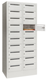 PAVOY Armoire de tri courrier Basis gris clair, 20 compartiments, RAL7035 gris clair/RAL7035 gris clair