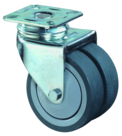 BS-ROLLEN Roulette double pour appareil, force 80 kg, TPE bandage