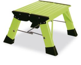 Krause Marchepied pliant PlusLine Treppy en aluminium, hauteur d’estrade 200 mm, vert