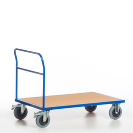 Rollcart Chariot avec barre de poussée, force 500 kg, plateau longueur x largeur 1000 x 600 mm