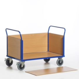 Rollcart Chariot quatre ridelles, force 600 kg, plateau longueur x largeur 1000 x 570 mm