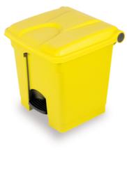 Poubelle à pédale, 30 l, jaune, couvercle jaune