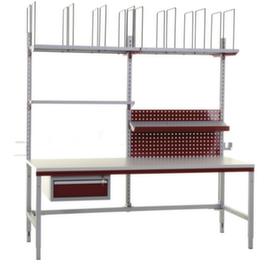 Rocholz Table d'emballage complète System Flex M2 avec tôle perforée, largeur x profondeur 2000 x 800 mm