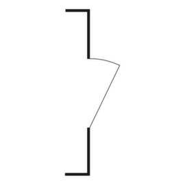 S&auml;bu Charni&egrave;re de porte &agrave; gauche pour conteneur, largeur 1300 mm