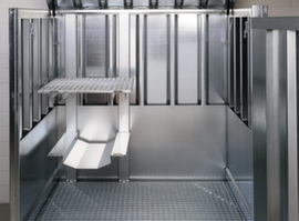 Porte-f&ucirc;ts pour conteneurs de mati&egrave;res dangereuses, f&ucirc;t 50 litres