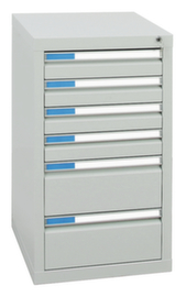 stumpf Armoire à tiroirs ES 510, 6 tiroir(s), RAL7035 gris clair/RAL7035 gris clair