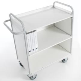 Rollcart Chariot de bureau, force 150 kg, 3 plateaux