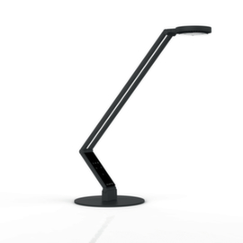 Luctra Lampe de bureau à DEL Radial Table Base avec lumière biologiquement active, lumière lumière blanc froid à blanc chaud biologiquement active, noir