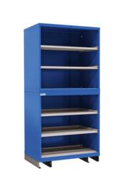 Thurmetall Etagère système Modul 3, 4 tablettes, bleu pigeon/gris pigeon