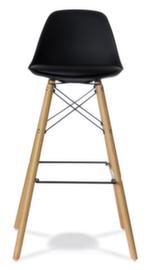 Paperflow Tabouret de bar Steelwood, assise noir