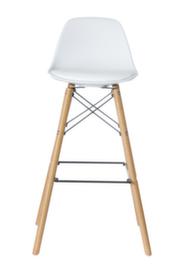 Paperflow Tabouret de bar Steelwood, assise blanc