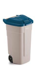 Rubbermaid Poubelle d'une capacité maximale de 240 l, 100 l, beige, couvercle bleu