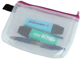 EICHNER Sachet à fermeture éclair pour le rangement de petites pièces, transparent, DIN A6