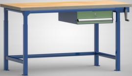 KLW Lutz Établi à hauteur réglable avec tiroirs, 1 tiroir