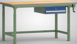 KLW Lutz Établi à hauteur réglable avec tiroirs, 1 tiroir