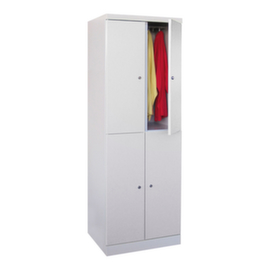 PAVOY Armoire à compartiments à deux niveaux Basis Plus avec 2x2 compartiments, largeur de compartiment 300 mm