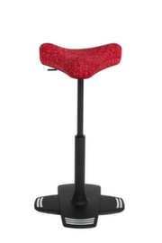 Topstar Siège assis-debout Sitness Work High Falcon avec pied à rebord antibasculement, hauteur d’assise 570 - 850 mm, assise rouge