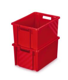 Bac gerbable emboîtable, rouge, capacité 18 l