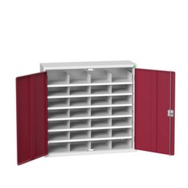 bott Armoire de tri courrier verso, 28 compartiments, RAL7035 gris clair/RAL3004 rouge pourpre