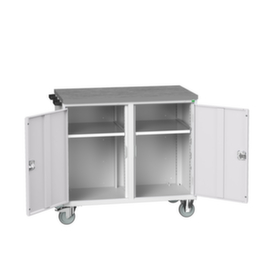 bott poste de travail mobile verso, 2 armoires, RAL7035 gris clair/RAL7035 gris clair