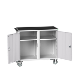 bott poste de travail mobile verso, 2 armoires, RAL7035 gris clair/RAL7035 gris clair