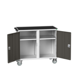 bott poste de travail mobile verso, 2 armoires, RAL7035 gris clair/RAL7016 gris anthracite