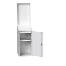 bott armoire avec pupitre verso avec paroi arrière, RAL7035 gris clair/RAL7035 gris clair