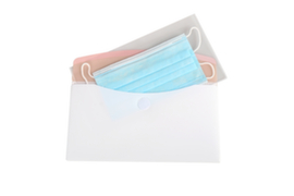 tarifold Pochette de rangement antimicrobienne pour masques, transparent, DIN long