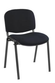 Chaise rembourrée empilable, assise tissu (100 % polyester), noir