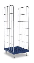 Bac sur roulettes rolltainer® avec plateforme plastique Lxl 815x682 mm, force 500 kg, longueur x largeur 815 x 682 mm