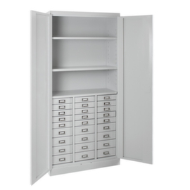 Armoire à tiroirs, 27 tiroir(s), RAL7035 gris clair/RAL7035 gris clair