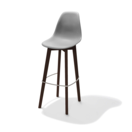 VEBA tabouret de bar Essentials Keeve avec dossier élevé, assise gris