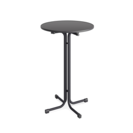 VEBA table haute pliable Essentials Berlin, Ø 700 mm, panneau anthracite