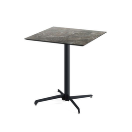 VEBA Table de bistro Essentials X Cross, largeur x profondeur 700 x 700 mm, panneau Galaxy Marble