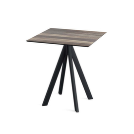 VEBA Table de bistro Essentials Infinity, largeur x profondeur 700 x 700 mm, panneau bois tropical