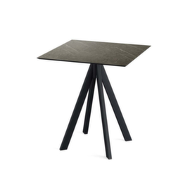 VEBA Table de bistro Essentials Infinity, largeur x profondeur 700 x 700 mm, panneau Midnight Marble