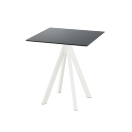 VEBA Table de bistro Essentials Infinity, largeur x profondeur 700 x 700 mm, panneau noir