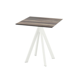 VEBA Table de bistro Essentials Infinity, largeur x profondeur 700 x 700 mm, panneau bois tropical