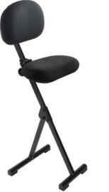 meychair Siège assis-debout rabattable Futura Light AF-SR avec dossier, hauteur d’assise 540 - 900 mm, assise noir