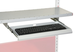 Rocholz tablette System Flex avec support clavier escamotable, largeur x profondeur 800 x 300 mm