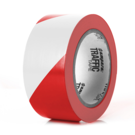 a.m.p.e.r.e. Ruban de marquage au sol TRAFFIC Tape Standard, rouge/blanc