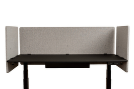 LUXOR Cloison de table insonorisante RECLAIM, hauteur x largeur 600 x 600 mm, paroi gris clair