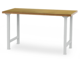 Bedrunka + Hirth Établi avec panneau multiplis hêtre, RAL7035 gris clair