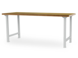 Bedrunka + Hirth Établi avec panneau multiplis hêtre, RAL7035 gris clair