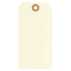 &Eacute;tiquette cartonn&eacute;e cr&egrave;me 140 x 70 mm