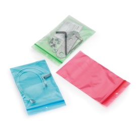 Sachet zip couleur translucide 50 % recycl&eacute; bleu 10 x 15 cm