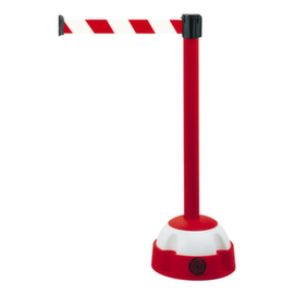 Poteau à sangle étirable rouge-blanc