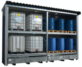 Lacont Rayonnage à palettes pour produits dangereux à ciel ouvert FRP-W 2-54 avec bac de rétention