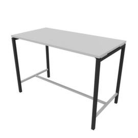 Quadrifoglio Table haute Creo pour conférences, hauteur x largeur x profondeur 1070 x 1600 x 800 mm, panneau gris