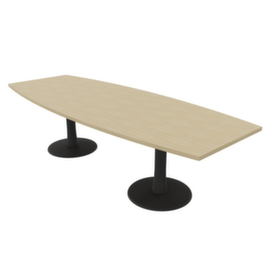 Quadrifoglio Table de conférence IDEA+, largeur x profondeur 2800 x 1100 mm, panneau chêne